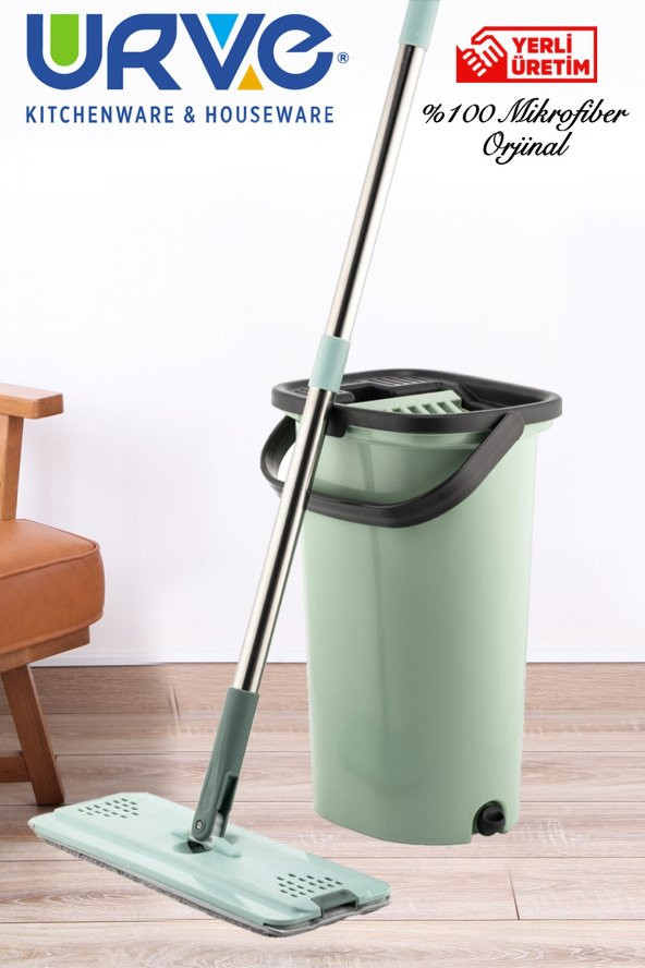 Urve Smart Flat Mop Temizlik Seti Turkuaz