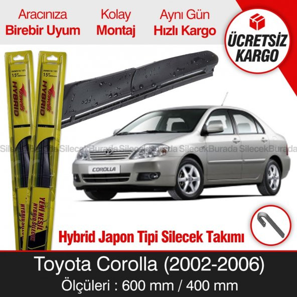 Toyota Corolla Sedan Silecek Takımı (2002-2006) İnwells Hybrid