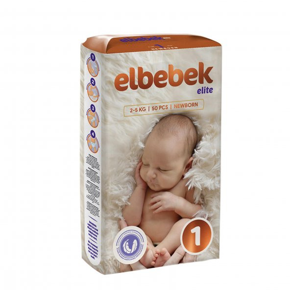 ELBEBEK ELİTE BEBEK BEZİ 1 NUMARA YENİDOĞAN 50 ADET - 2