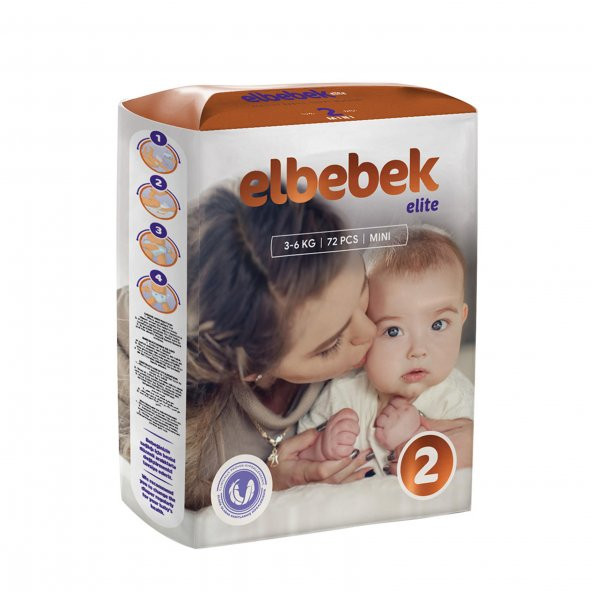 ELBEBEK ELİTE BEBEK BEZİ 2 NUMARA MİNİ 72 ADET - 2