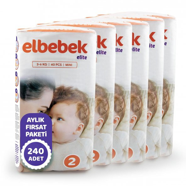 ELBEBEK ELİTE BEBEK BEZİ 2 NUMARA MİNİ 240 ADET - 2