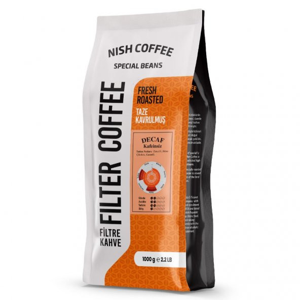 Nish Filtre Kahve Decaf Kafeinsiz 1 Kg