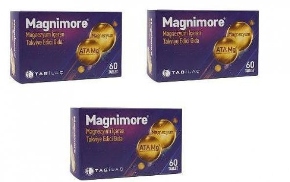 Magnimore Takviye Edici Gıda 60 Tablet 3ADET