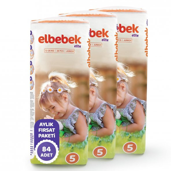 ELBEBEK ELİTE BEBEK BEZİ 5 NUMARA JUNIOR 84 ADET - 2