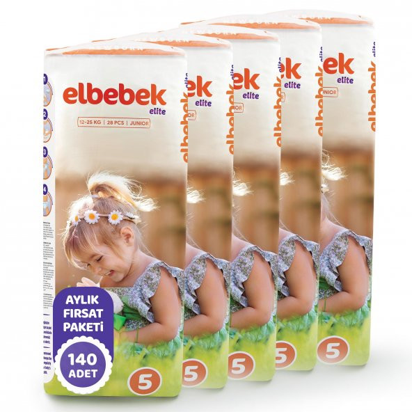 ELBEBEK ELİTE BEBEK BEZİ 5 NUMARA JUNIOR 140 ADET - 2