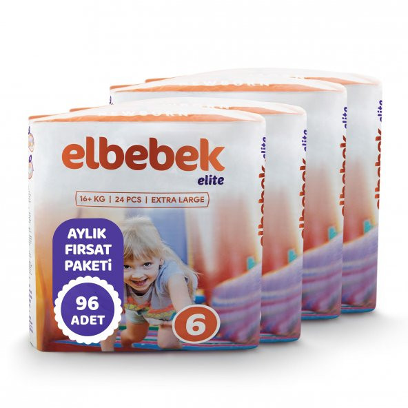 ELBEBEK ELİTE BEBEK BEZİ 6 NUMARA X LARGE 96 ADET - 2
