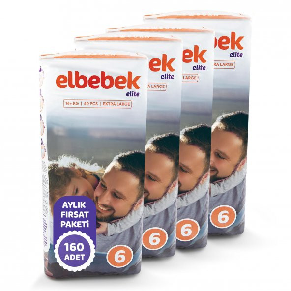 ELBEBEK ELİTE BEBEK BEZİ 6 NUMARA X LARGE 160 ADET - 2