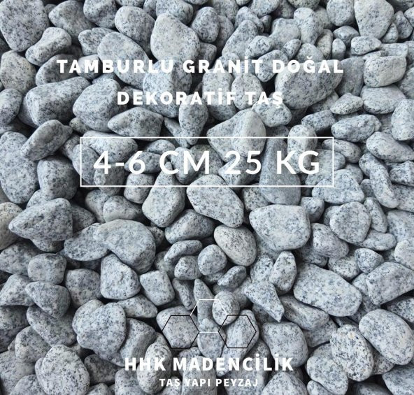 Granit Doğal Dekoratif Taş 4-6 cm 25 kg
