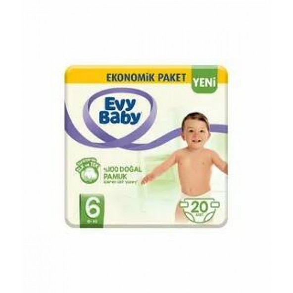 Evy Baby Bebek Bezi Beden:6 (16+) Extra Large 20 Adet Ekonomik Pk
