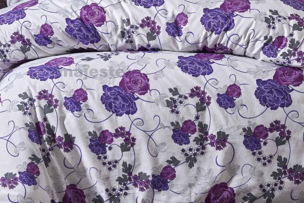 Toprak Ev Elegant  %100 Pamuk Çiçekli Çift Kişilik Nevresim Takımı - 9219 - 3