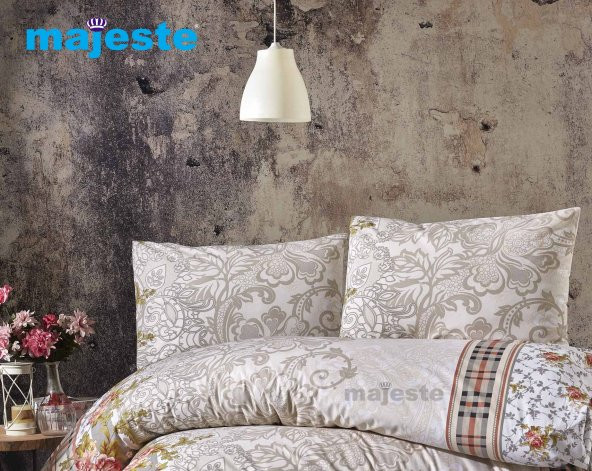 Toprak Ev Elegant %100 Pamuk Çiçekli Çift Kişilik Nevresim Takımı - 11130 - 5