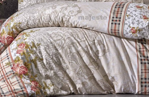 Toprak Ev Elegant %100 Pamuk Çiçekli Çift Kişilik Nevresim Takımı - 11130 - 6