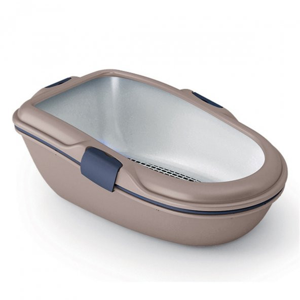 Stefanplast Furba Maxi Tortora Elekli Açık Kedi Tuvaleti : 69,5 cm x 47 cm x 26 cm