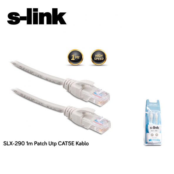 S-Link Slx-290 1M Patch Utp Cat5e Kablo