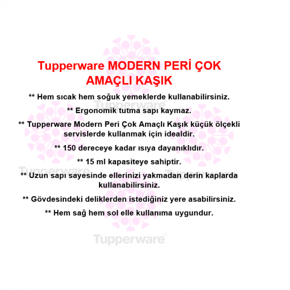 Tupperware MODERN PERİ ÇOK AMAÇLI KAŞIK - 5