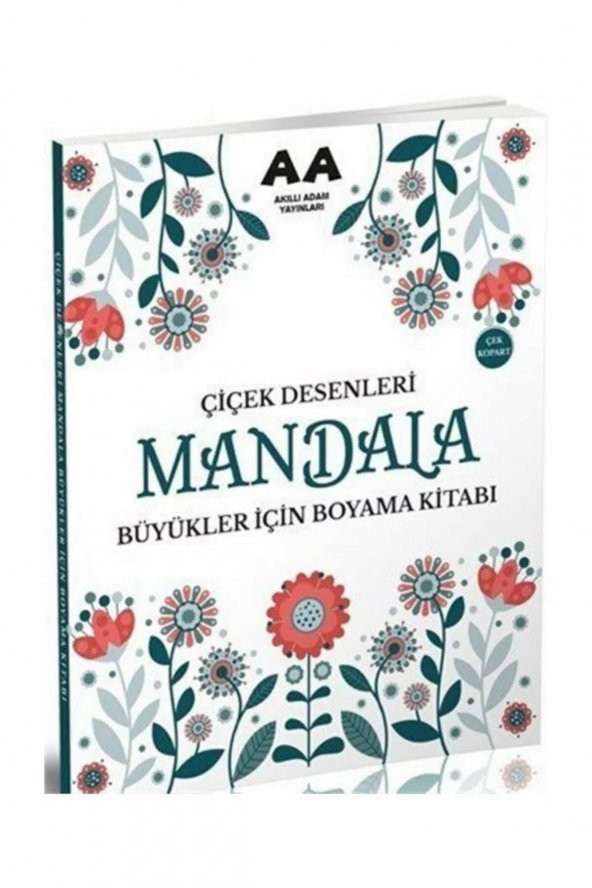 Mandala Çiçek Desenleri Büyükler İçin Boyama Kitabı - 1