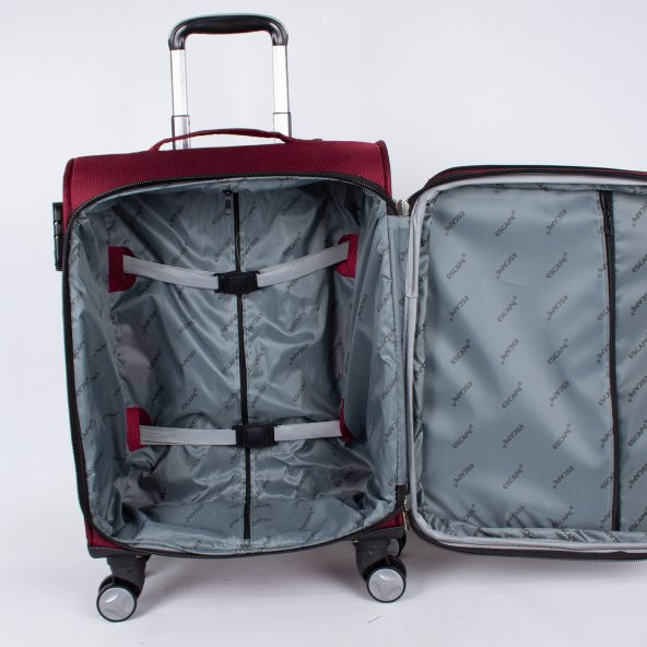 Escape 2020 Kumaş 8 Tekerlek Valiz Orta Boy Bordo - 5