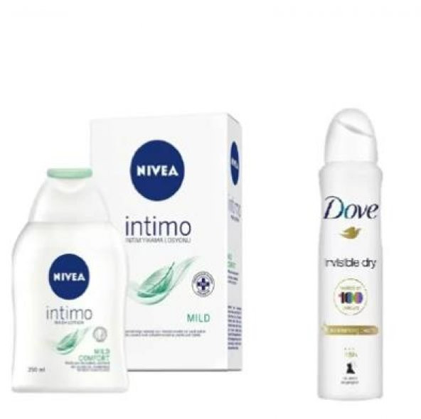 Nivea Invisible Dry Deodorant 150 ml Nivea Intimo Mild Comfort Intim Yıkama Losyonu 250ml