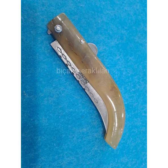 El İşçiliği Koç Boynuzu Saplı Çakı 9,5cm Namlu No:4 - 2