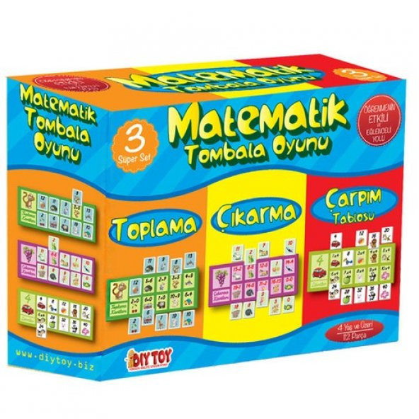 Matematik Tombala Eğitim Oyunu - Diytoy 9239 Eğitici Matematik