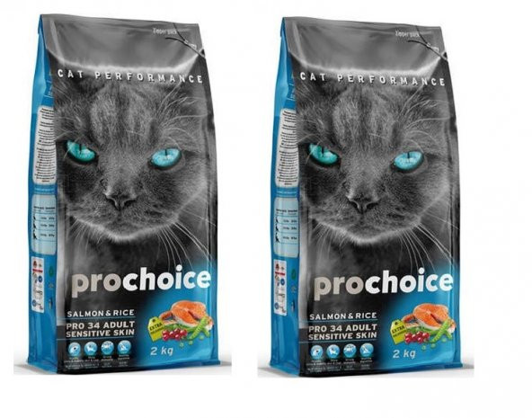 Pro Choice Salmon Somonlu Kedi Maması 2 Kg x2 Adet