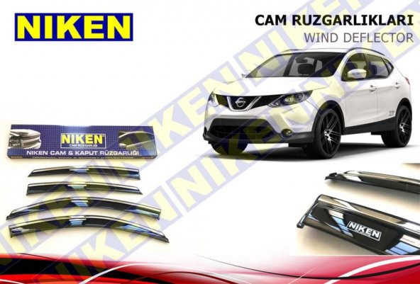 Nissan Qashqai 2007/2013,2014/2020 Kromlu Cam Rüzgarlığı Niken