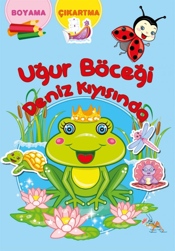 Koloni Çocuk Çıkartmalı Uğur Böceği Deniz Kıyısında Çocuk Boyama Kitabı Eğlenceli ve Eğitici - 1