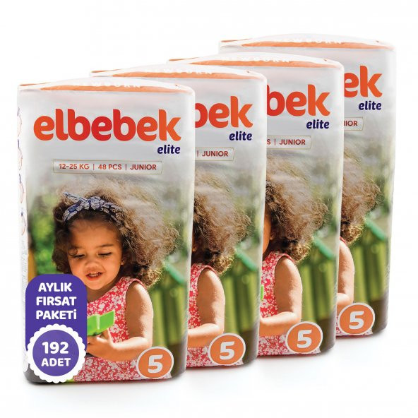 ELBEBEK ELİTE BEBEK BEZİ  5 NUMARA JUNIOR 192 ADET - 2