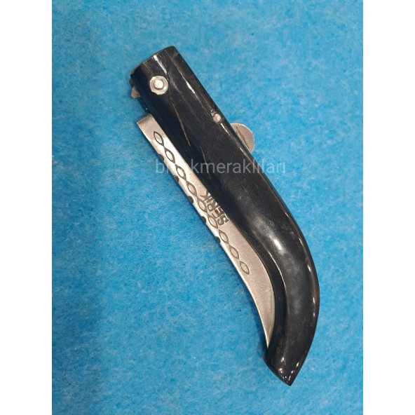 El İşçiliği Koç Boynuzu Saplı Çakı 8cm Namlu No:3