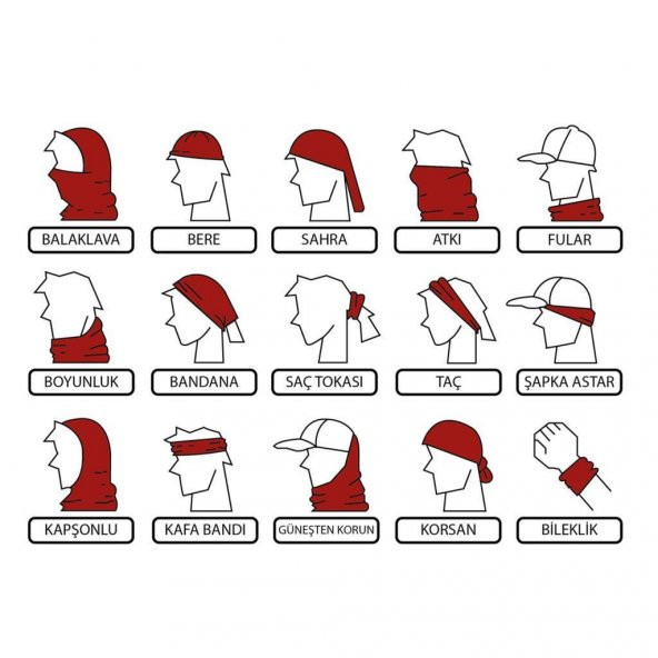 Knmaster Kamuflaj Desenli Buff Bandana Boyunluk TÜRK MARKASI - 6