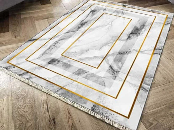 Kaymaz Taban Dijital Baskı Kadife Halı Shape 100x300 cm