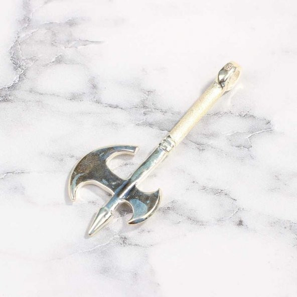925 Ayar Gümüş Balta Model Kolye Ucu