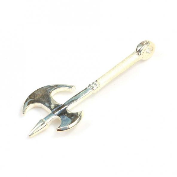 925 Ayar Gümüş Balta Model Kolye Ucu - 2