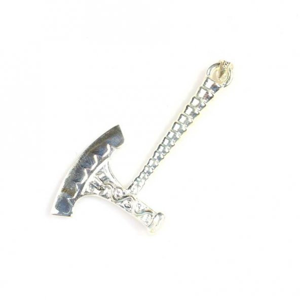 925 Ayar Gümüş Balta Kolye Ucu - 2