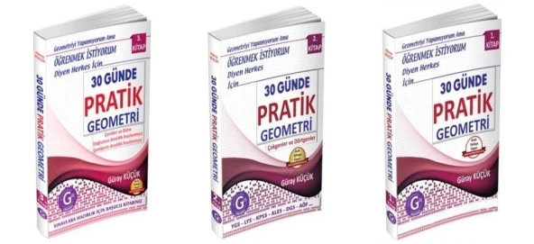 30 Günde Pratik Geometri Seti Gür Yayınları -3 kitap