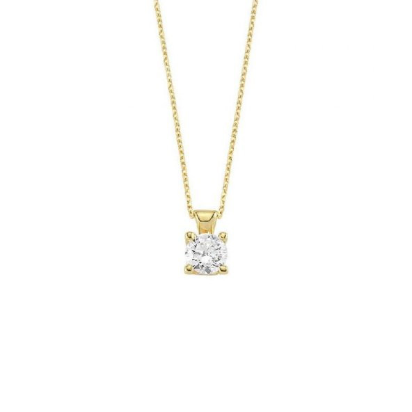 14 Ayar Altın TekTaş Kolye ürün görseli