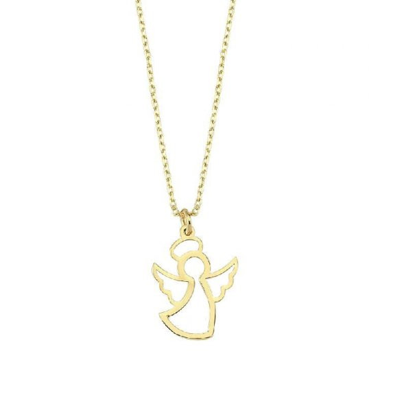 14 Ayar Altın Taşsız Melek Kolye ürün görseli