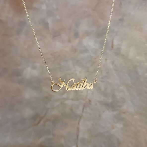 14 Ayar Altın İsimli Kolye - 3