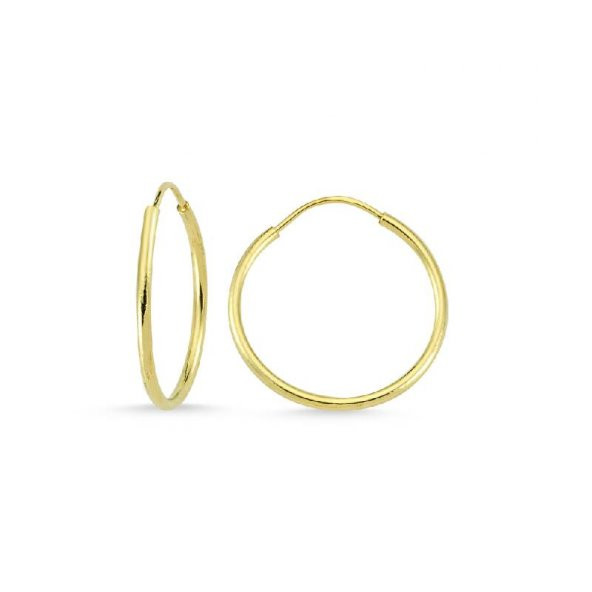 14 Ayar Sade Altın Halka Küpe ürün görseli