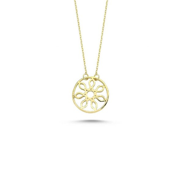 14 Ayar Altın Halka Tasarım Kolye ürün görseli