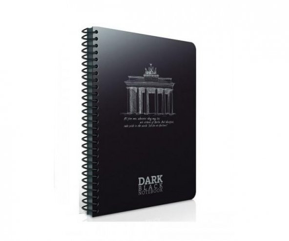 Dark 12x17 50 Yaprak Spiralli Çizgisiz Defter Gıpta