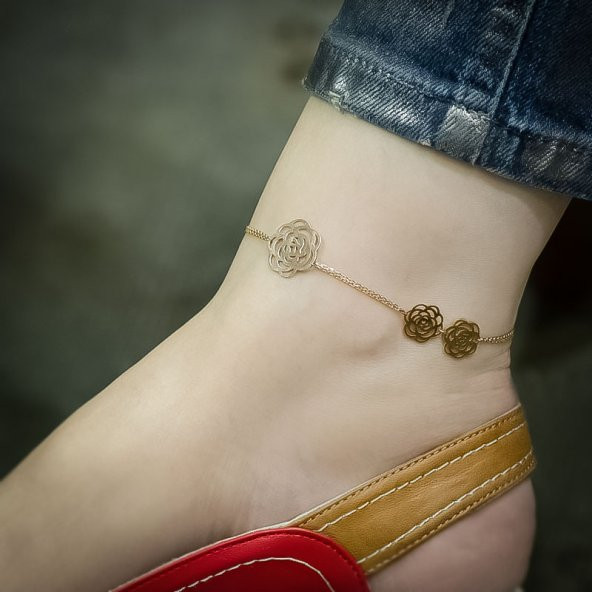 14 Ayar Rose Altın Halhal - 2