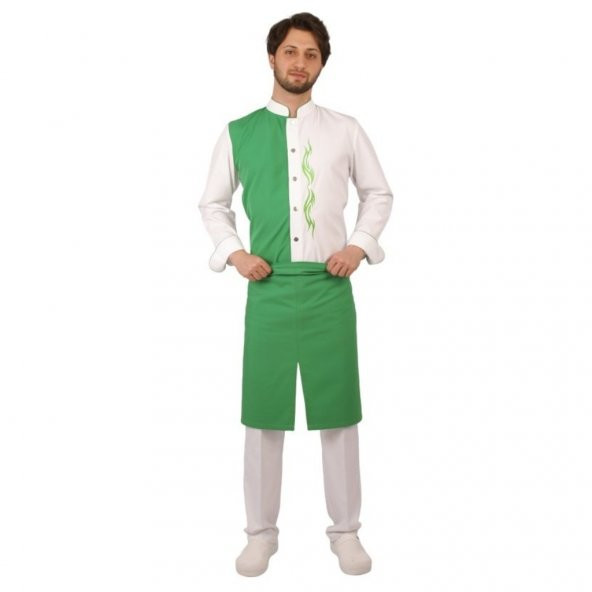 Emel Tekstil Yeşil Ateş Aşçı Uniforma Üst