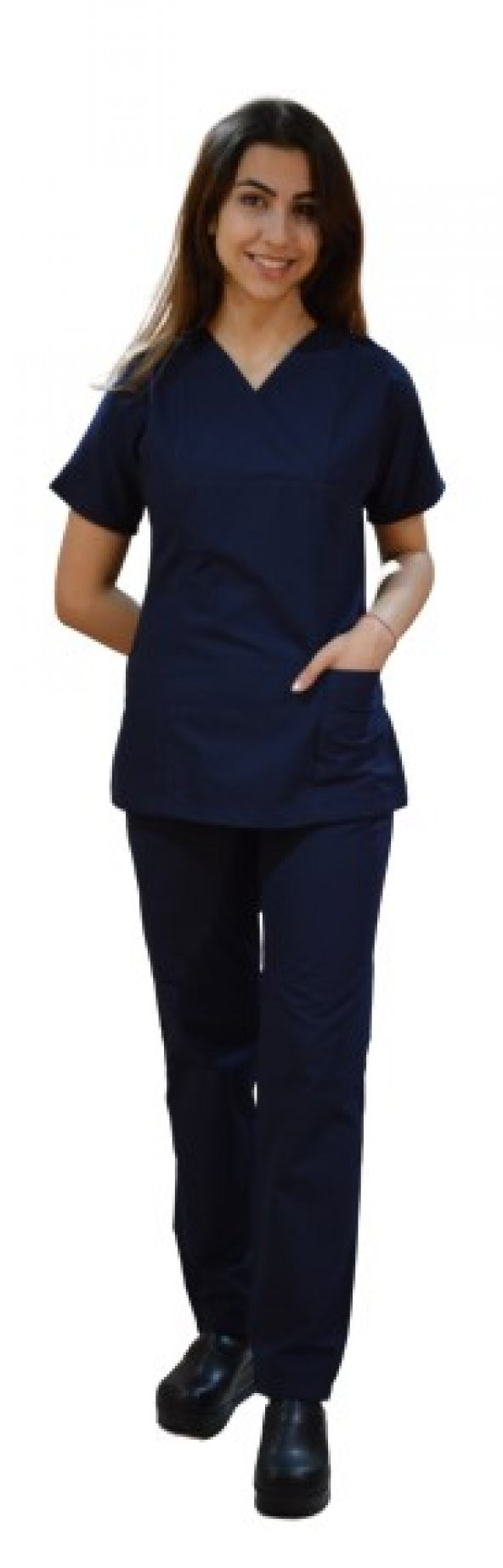 Dr. Hemşire Kadın Forma Lacivert Yarasa Kol Takım - 2