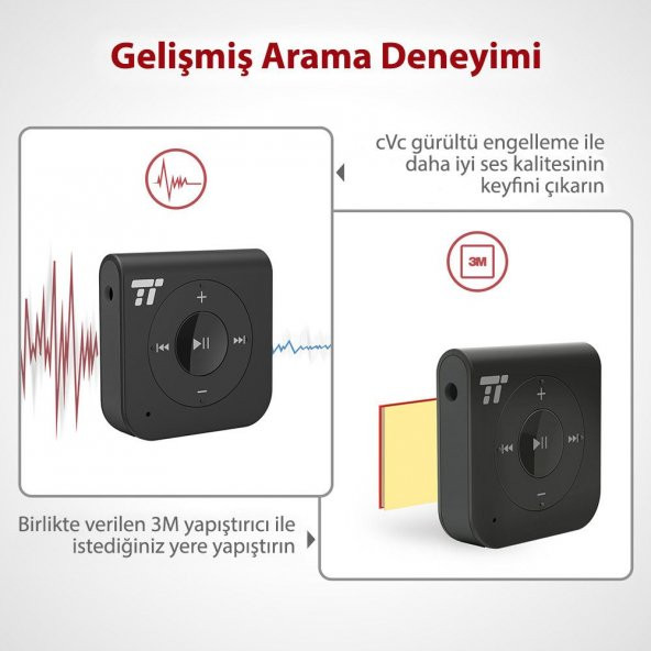 TAOTRONICS Bluetooth Alıcı 3.5 mm Stereo Çıkış ve Eller Serbest Arama 15 TT-BR06 - 4