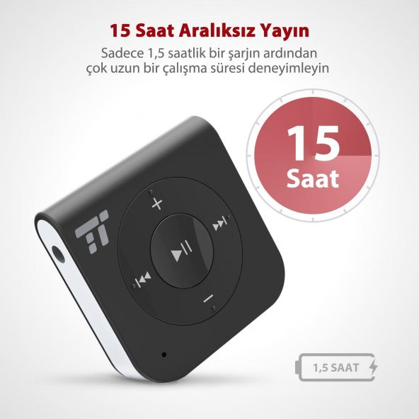 TAOTRONICS Bluetooth Alıcı 3.5 mm Stereo Çıkış ve Eller Serbest Arama 15 TT-BR06 - 5
