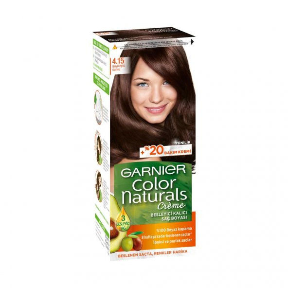 Garnier Color Naturals Saç Boyası 4.15 Kahve