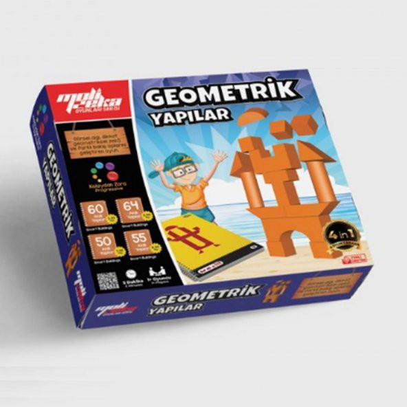 Moli Toys Geometrik Yapılar Moli Zeka Oyunu Strateji Oyunu 4 Oyun 1 Arada