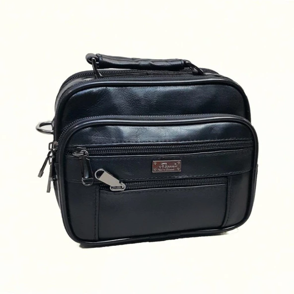 Çelik Kasalı Erkek Deri El Çanta-Mini Boy - 7