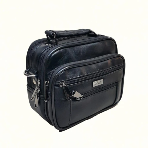 Çelik Kasalı Erkek Deri El Çanta-Mini Boy - 10